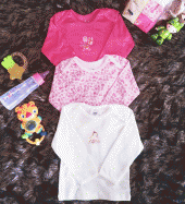 01. ÁO SƠ SINH BÉ GÁI_SET 3 ÁO